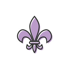 Fleur de lis icon design template vector isolated