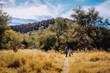 © Michael - Frau wandert mit Kindern unterhalb des Waterberg Plateaus, Namibia