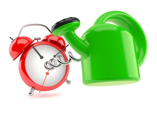 Sticker - Watering can with alarm clock