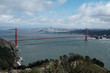 Golden Gate bridge in San Francisco from the Hawk Hill - middle of the day, horizontal