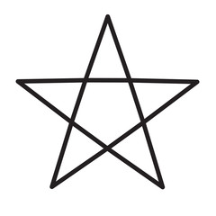 Wall Mural - star line outline icon on white background. flat style. star line icon for your web site design, log