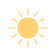© jubal_light - Sun icon in flat style, sunny weather icon, isolated
