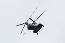 Chinook Military Helicopter In Flight