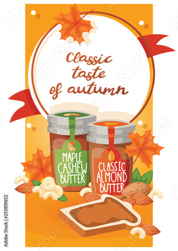 Nut Vector Nutshell Of Almond Butter In Glass Jar Set Backdrop