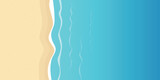sandy beach and water summer holiday background vector illustration EPS10
