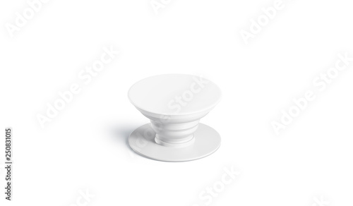 Download Blank White Phone Pop Socket Mock Up Isolated 3d Rendering Empty Popsocket Smartphone Round Holder Mockup Front View Clear Adhesive Grip For Mobile Stand Small Plastic Pad Template Stock Illustration Adobe