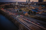 Fototapeta Miasto - Aerial of New Brunswick Sunset