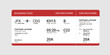 Red boarding pass isolated on a gray background. Vector illustration.