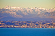 French Alps snow peaks view from Cap Antibes