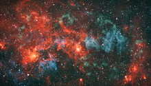 Nebula Night Starry Sky In Rainbow Colors. Multicolor Outer Space. Star Field And Nebula In Deep Space Many Light Years Far From Planet Earth. Elements Of This Image Furnished By NASA.