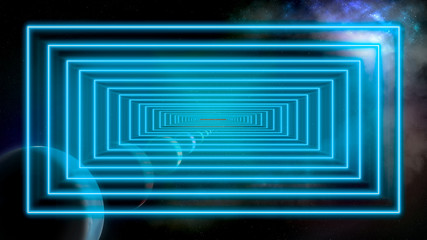Wall Mural - outer space and time travel concept image.