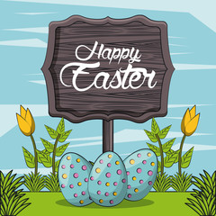 Sticker - Happy easter card