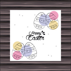 Canvas Print - Happy easter day card