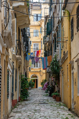 Wall Mural - Alleyway in Corfu, Greece