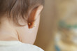 ear piercing for small children, one year old child