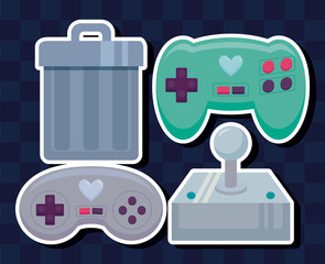 Sticker - classic video game set icons