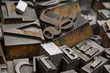 © pureradiancecmp - alphabet letters background from a old letter press machine