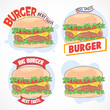 set of vector hamburger