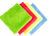 Colored Microfiber Cleaning Cloths.