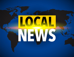 Wall Mural - Local news world icon