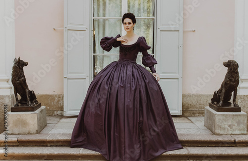 Fotomural Renaissance lady princess crinoline dress