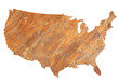 USA map grunge rusty metal style