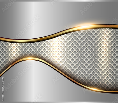 Abstract business background, elegant silver metal