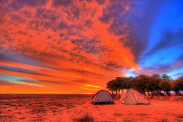 camping in australian bush