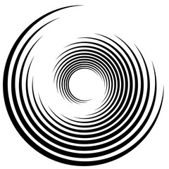 Aufkleber - Spiral, swirl, twirl abstract element over white