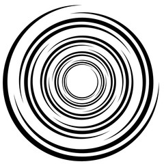 Fototapete - Spiral, swirl, twirl abstract element over white