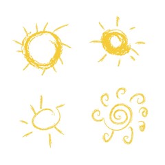 Wall Mural - Sun icon set, vector illustration