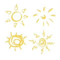 Wall Mural - Sun icon set, vector illustration