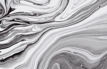 Mix Of Black White Paints, Monochrome Marble Background