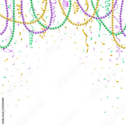 Mardi Gras Mask Colorful Poster Banner Template