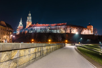 Wall Mural - Wawel Castle in Krakow seen from the Vistula boulevards. Krakow is the most famous landmark in Poland