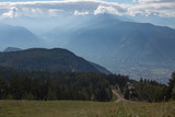 Fototapeta Na ścianę - Blick auf die Südtiroler Berge bei Meran