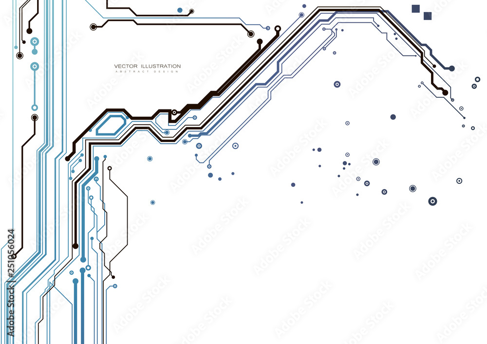 Ilustración de Stock circuit board digital chipset electronic ...