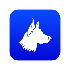 Sticker - Shepherd dog icon digital blue for any design isolated on white vector illustration