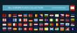 © pomogayev - All Europe Flags round rectangle flat buttons isolated on black