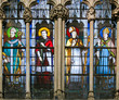 Catholic Saints - Stained Glass in Saint Severin church, Paris