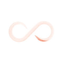 Sticker - Pink infinity symbol icon. Hand drawn watercolor vectori illustration