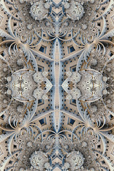 Canvas Print - abstract smooth 3d computer generated illustration of fractals artwork background