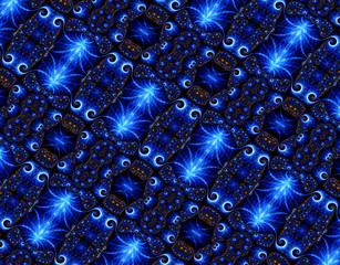 Canvas Print - artistic abstract 3d computer generated illustration of fractals artwork background