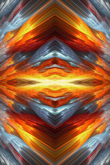 Canvas Print - abstract artistic 3d computer generated illustration of bright glowing dangerous energetic fiery art
