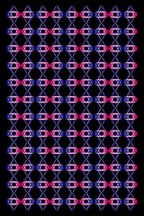 Canvas Print - abstract 3d computer generated illustration of multicolored unique fractal pattern background.