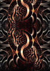 Canvas Print - artistic multicolored 3d computer generated illustration of fractals artwork
