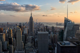 Fototapeta  - Skyline of New York City in the evening sun