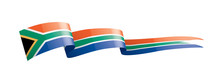 South Africa Flag, Vector Illustration On A White Background