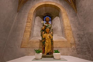 Trier / Germany - February 8 / 2019 : View of a statue in Saint Peter's cathedral