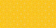 Background Pattern Seamless Circle Chinese Style Abstract Yellow Color Geometric Vector. Summer Background Design.
